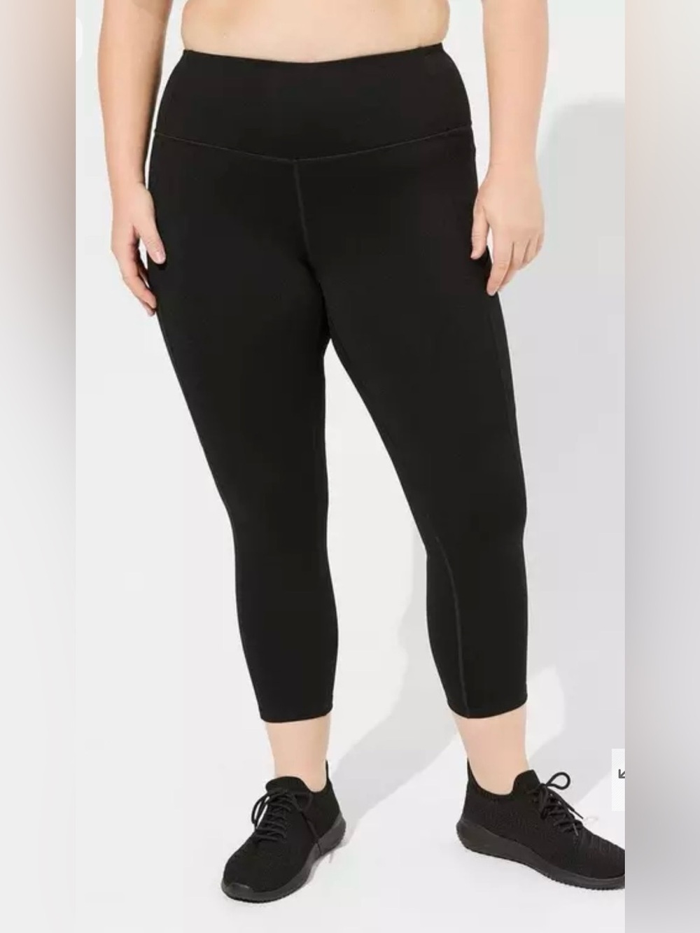 Torrid Active Black Leggings Size 3 High Rise Cropped